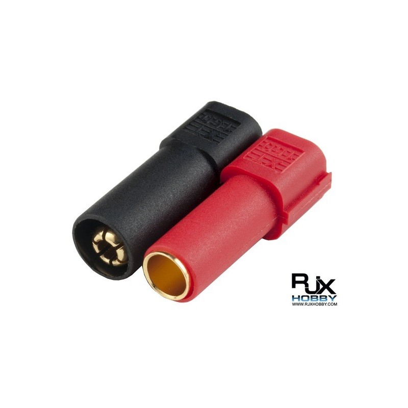 RJX XT150 CONNECTOR  - BLACK MALE AND RED FEMALE X 1 PAIRE FOR BATTERY