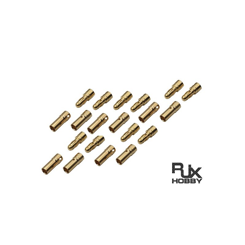 PK 3.5 - Male And Female,3.5mm Gold Plated Banana (bullet) Connector 10 sets