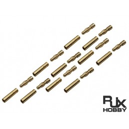 PK 4 - Male And Female, 4.0mm Gold Plated Banana (bullet) Connector 10 sets