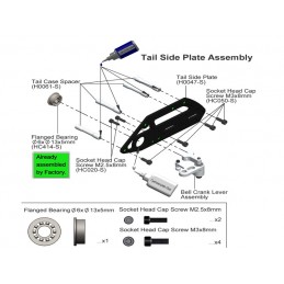 Aluminum Tail Case Spacer - Goblin 630/700/770