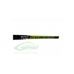 CARBON FIBER TAIL BOOM SAB YELLOW/CARBON - GOBLIN 700 COMPETITION/SPEED