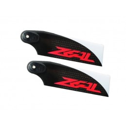 CARBON FIBER ZEAL TAIL BLADES 115MM (RED)