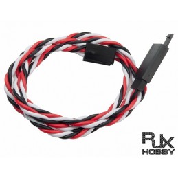RJX 22 AWG X 60cm Futaba Twisted Extension Leads with Hook on female
