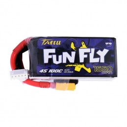TA-FF-100C-1550-4S1P - Tattu Funfly 1550mAh 100C 4S1P lipo battery XT60
