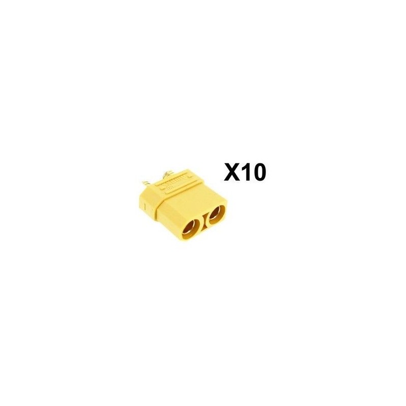 Lot de 10 connecteurs XT90 femelle