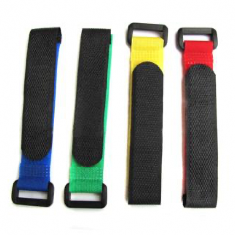 SANGLE VELCRO BATTERIE 20 x 250 mm 1 PC (couleur au choix : bleu / jaune /  noir / rouge / vert)