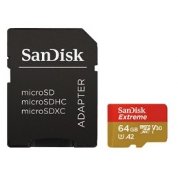 Carte microSDXC Extreme 64Go Classe 10 U3 - SanDisk