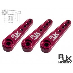 RJX Alum Servo Arm for Mini and Standard Servo X3PCS Red